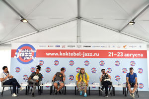 Коллектив Manka Groove во время пресс-конференции на Международном джазовом фестивале Koktebel Jazz Party - 2020 в Крыму